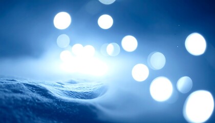 Abstract landscape with light orbs cascading down, hinting at a dreamscape