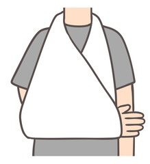 応急処置の必需品、三角巾のイラスト