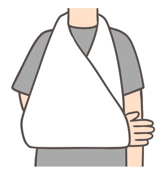 応急処置の必需品、三角巾のイラスト