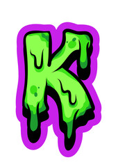 Obraz premium Zombie Dripping Alphabet PNG Set, Green Slime Horror Letters A-Z, Halloween Creepy Font, Dripping Zombie Number Set 0-9, Spooky Graphic Elements, Cartoon Slime Style, 117 PNG Files for Designs