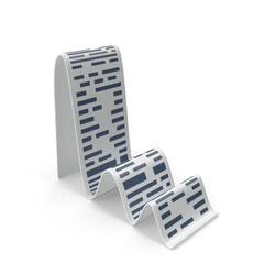 Wave-shaped paper payment receipt