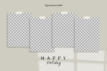Template for Holiday Celebrations A Multi-Frame Design for Seasonal Greetings and Wishes