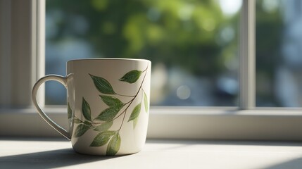 Warm Morning Coffee Mug by the Window: A Serene Start to the Day