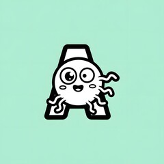 Cute Octopus Letter A Logo Design for Branding.