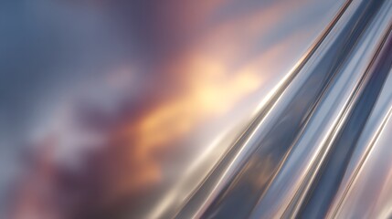 Crystal Clear: Abstract View of a Transparent Rectangular Prism Reflecting Light and Color