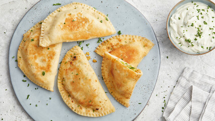 Pan-Fried Bread with Leek Filling