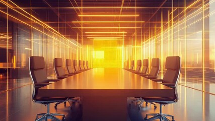 Futuristic boardroom connecting business with digital data - Powered by Adobe