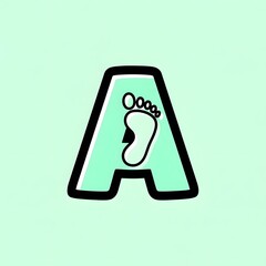 Letter A with Footprint Logo Design for Baby Products.