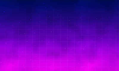 Abstract purple and blue futuristic digital design with light lines and mosaic texture pattern backdrop