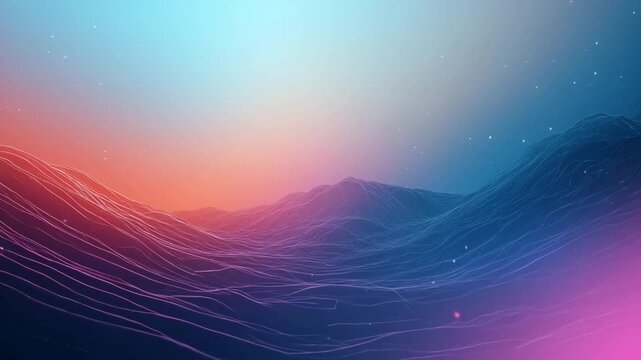 Abstract colorful blue wallpaper with glowing soft light lines and wave pattern backdrop design - Powered by Adobe