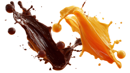 chocolate splash isolated on white