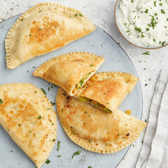 Pan-Fried Bread with Leek Filling