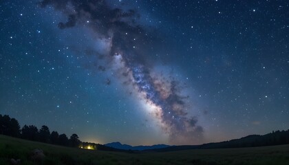 Incredibly Beautiful Milky Way with Stars in Summer Night Sky for Astronomy, Space, and Cosmic Design Concepts