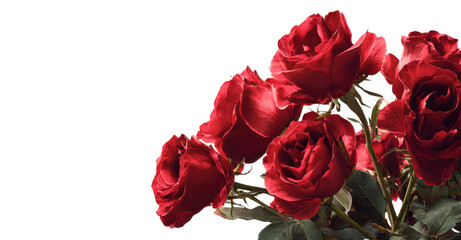 bouquet of red tulips