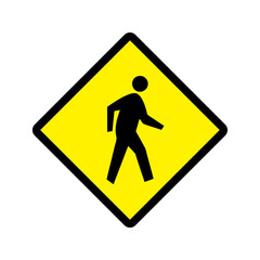 Pedestrian traffic icon vector design warning roads sign symbols.