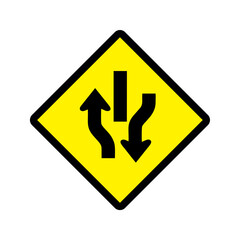  Divided Road icon vector design warning roads sign symbols