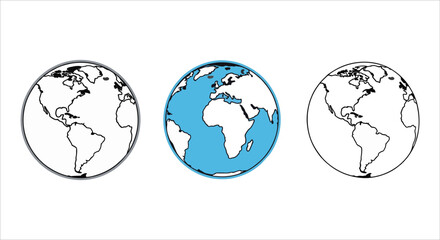 Abstract world globe illustration on a blue background