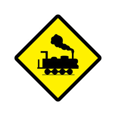 Railway Crossing No gates icon vector design warning roads sign symbols