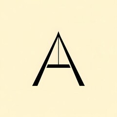 Minimalist Letter A Logo Design on Cream Background.