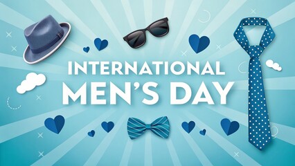 Sharp Modern Design Poster Celebrating International Men’s Day with Bold Visual Style