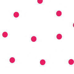 simple flower white and red dot
