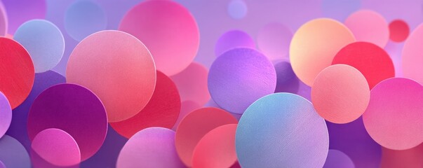 Vibrant abstract circles in pastel gradients for modern design and creative projects