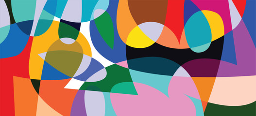 Abstract geometric pattern design in retro style. Vector illustration 2026