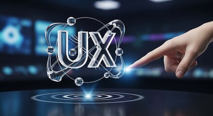 Innovative UX design concept with interactive digital experience for modern technology interface and futuristic user interface with a human touch