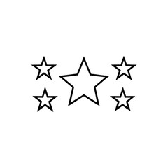 Obraz premium Five stars arranged on a white background simple on transparent background silhouette