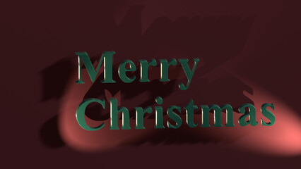 3D “Merry Christmas” Typography – Festive Greeting on Warm Background