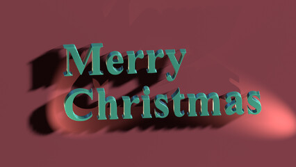 3D “Merry Christmas” Typography – Festive Greeting on Warm Background