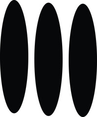 Abstract Black Ovals on White Background