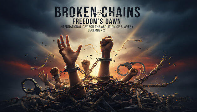 International Day for the Abolition of Slavery concept.