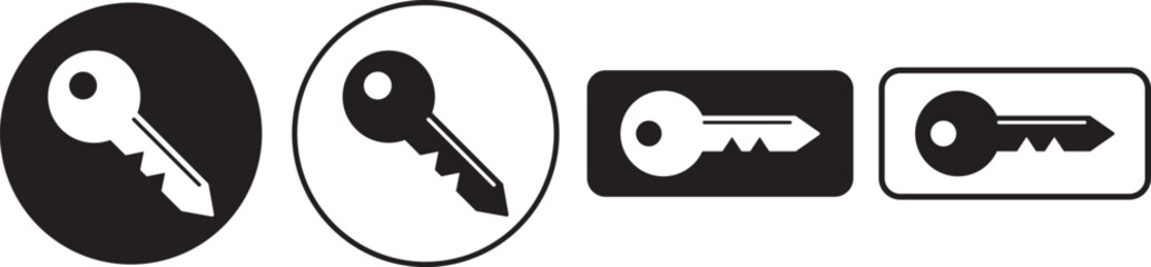 house key icon set. security symbol. Key vector icon. Key symbol. access account login password icons - house key icon security symbol
