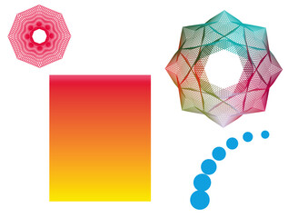 blend tool vector shapes design with beautiful patterns