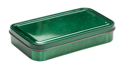 The enigmatic emerald tin can cut out on PNG. AI generated.
