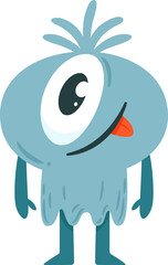 Cute and Funny Monster Character Illustration
