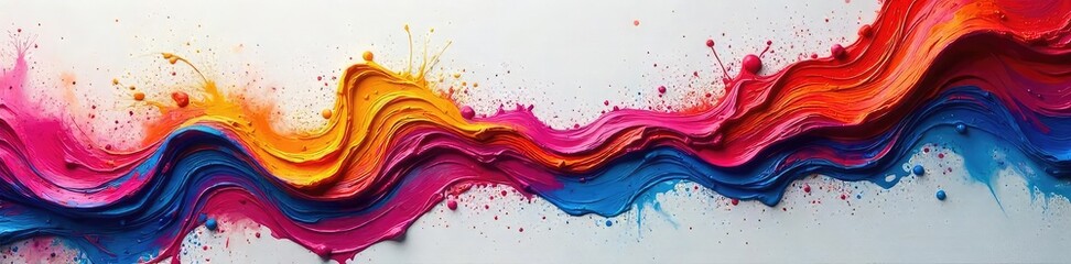 A paintbrush sweeps across a canvas, vibrant colors swirling in a dynamic composition, capturing the raw energy of artistic creation ,  art supplies,  canvas,  artistic