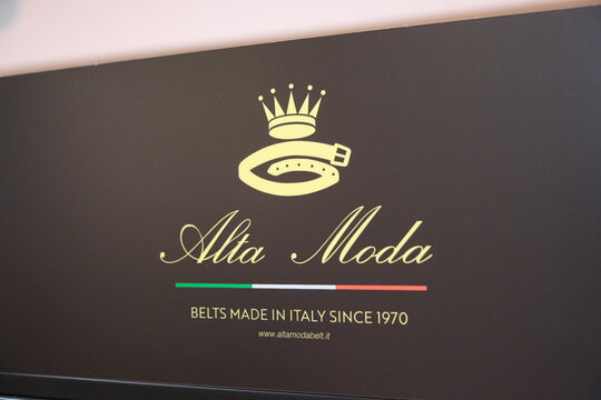 Milan,Italy-Sep.29th 2025: Alta Moda brand logo 