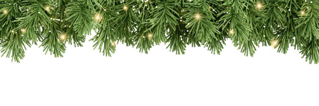 christmas tree branches isolated on transparent - Powered by Adobe