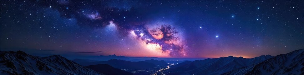 A vast, star-filled night sky stretches endlessly, representing the boundless nature of the cosmos and the divine, inspiring awe and contemplation of creation's mystery , boundless, nebula