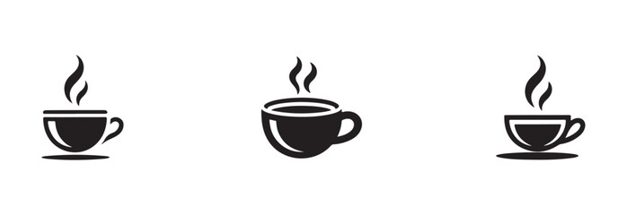 Cup coffee icon, disposable cup. cup coffee with steam, coffee vector icon., vector illustration EPS 10.