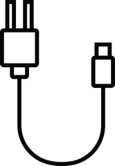 充電ケーブルのフラットアイコン