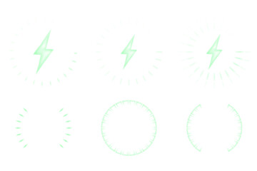 Wireless charging logo pack with fast-charge waves, inductive docking station symbols, glowing power rings, and electric bolt icons for smartphone battery UI, tech application design, and futuristic v