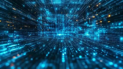 Digital data stream transferring through abstract network tunnel - Powered by Adobe