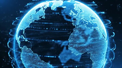 Digital earth global network technology concept - Powered by Adobe