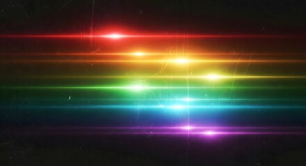 Abstract colorful background. Distressed background. Colorful lens flare. Blue weathered faded stained glass with dust scratches texture smeared dirt blur rainbow light effect.