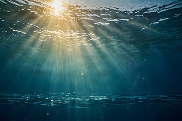 Artistic shots of light filtering through the water surface