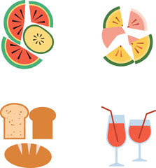 Minimal Abstract Food Poster Collection.