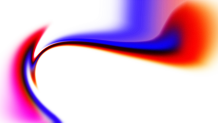 Abstract Swirling Pink Red Yellow and Blue Fluid with White Space Keywords: abstract, swirling, fluid, pink, red, yellow, blue, white, space